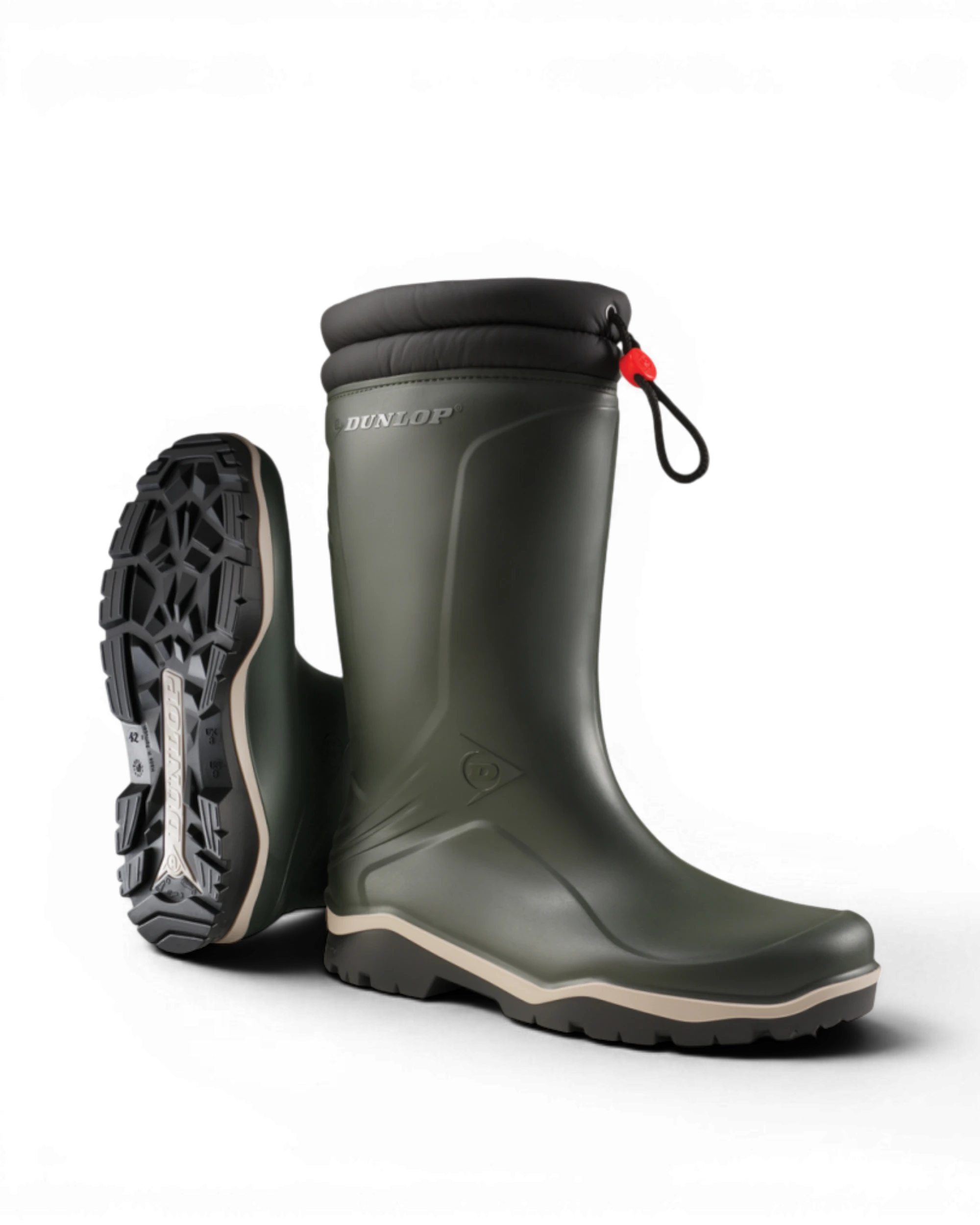 Dunlop K486061 Blizzard Gevoerde laars PVC Olijf Groen