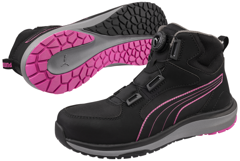 Puma Aspire Pink Disc Mid S3S 632950 Zwart/Roze