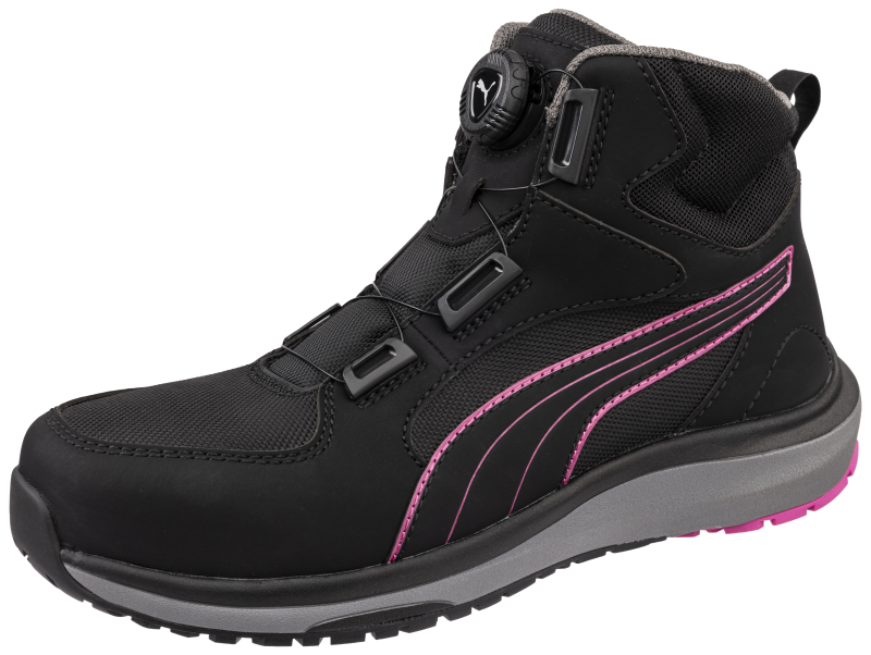 Puma Aspire Pink Disc Mid S3S 632950 Zwart/Roze