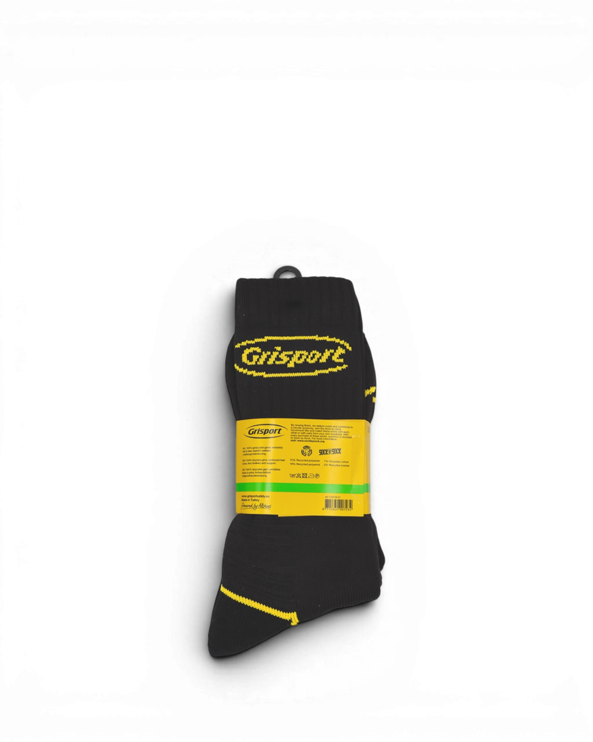Grisport Recycled Werksokken 2-Pack Zwart/Geel