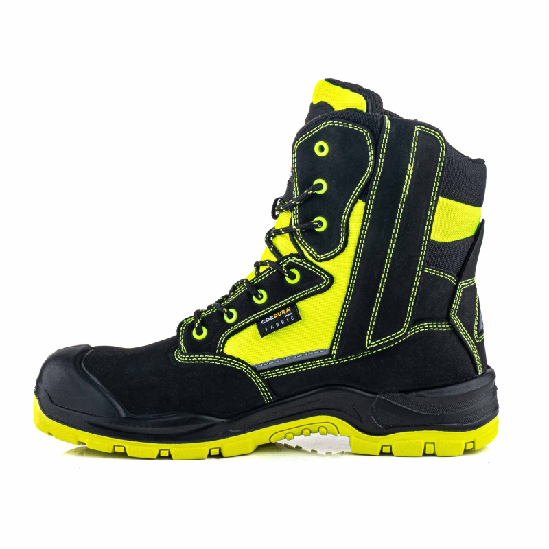 BuckBootz Schoen BVIZ1 Hoog S7S + KN Zwart/Geel Zwart/Geel BVIZ1YL