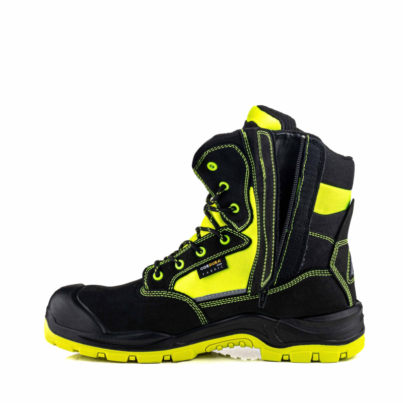 BuckBootz Schoen BVIZ1 Hoog S7S + KN Zwart/Geel Zwart/Geel BVIZ1YL