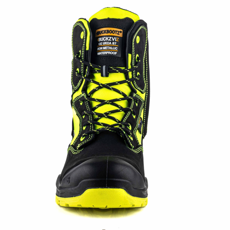 BuckBootz Schoen BVIZ1 Hoog S7S + KN Zwart/Geel Zwart/Geel BVIZ1YL
