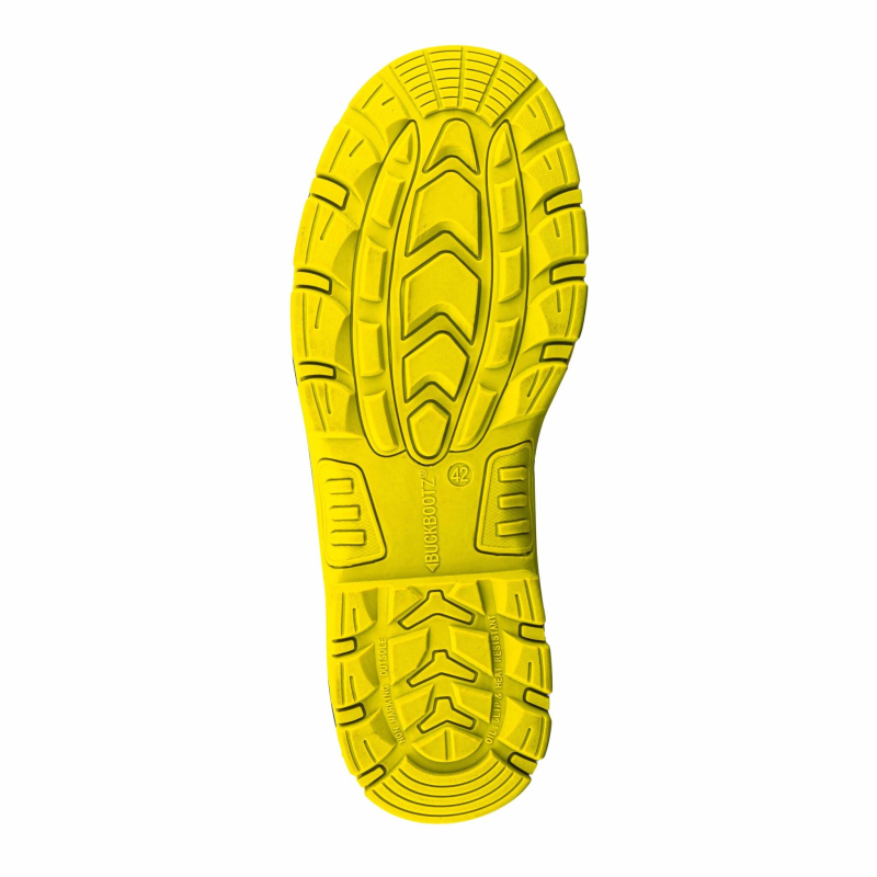 BuckBootz Schoen BVIZ1 Hoog S7S + KN Zwart/Geel Zwart/Geel BVIZ1YL