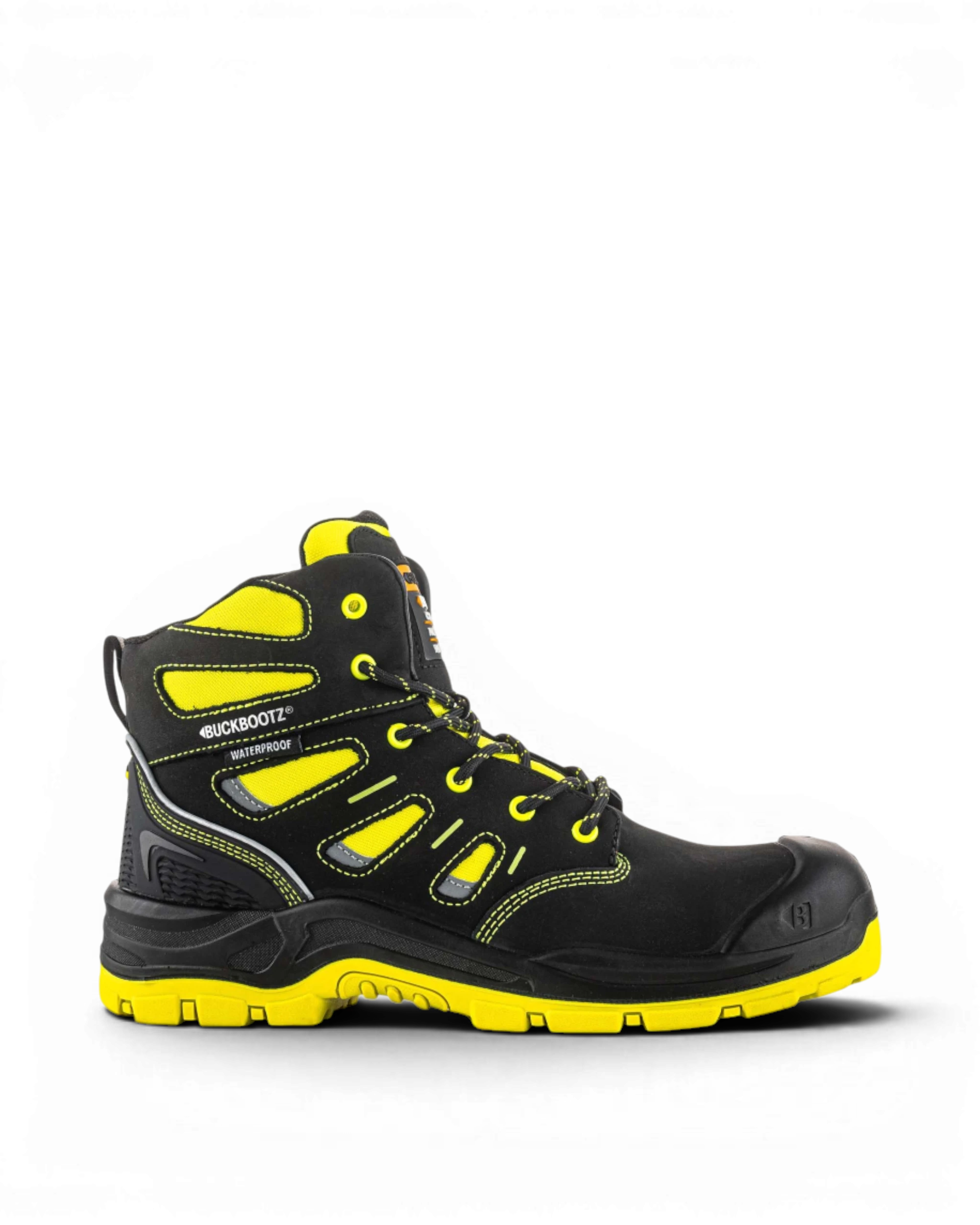 BuckBootz Schoen BVIZ2 Hoog S3 + KN Zwart/Geel Zwart/Geel BVIZ2YL