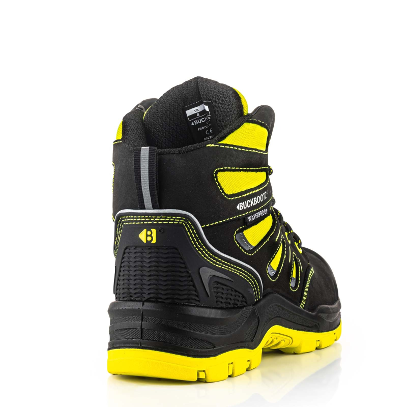 BuckBootz Schoen BVIZ2 Hoog S3 + KN Zwart/Geel Zwart/Geel BVIZ2YL